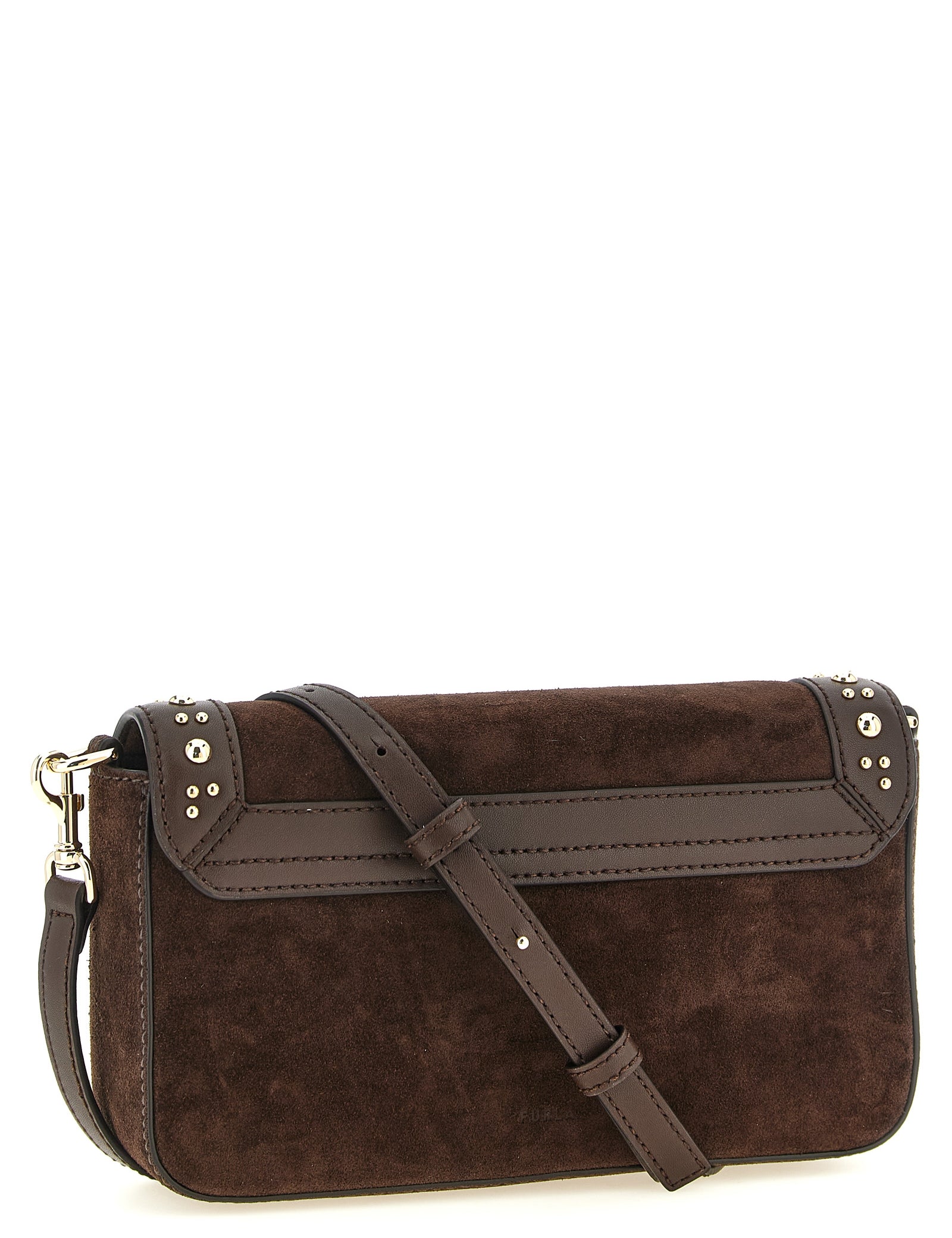 Furla Dark Brown Calfskin Crossbody Bag