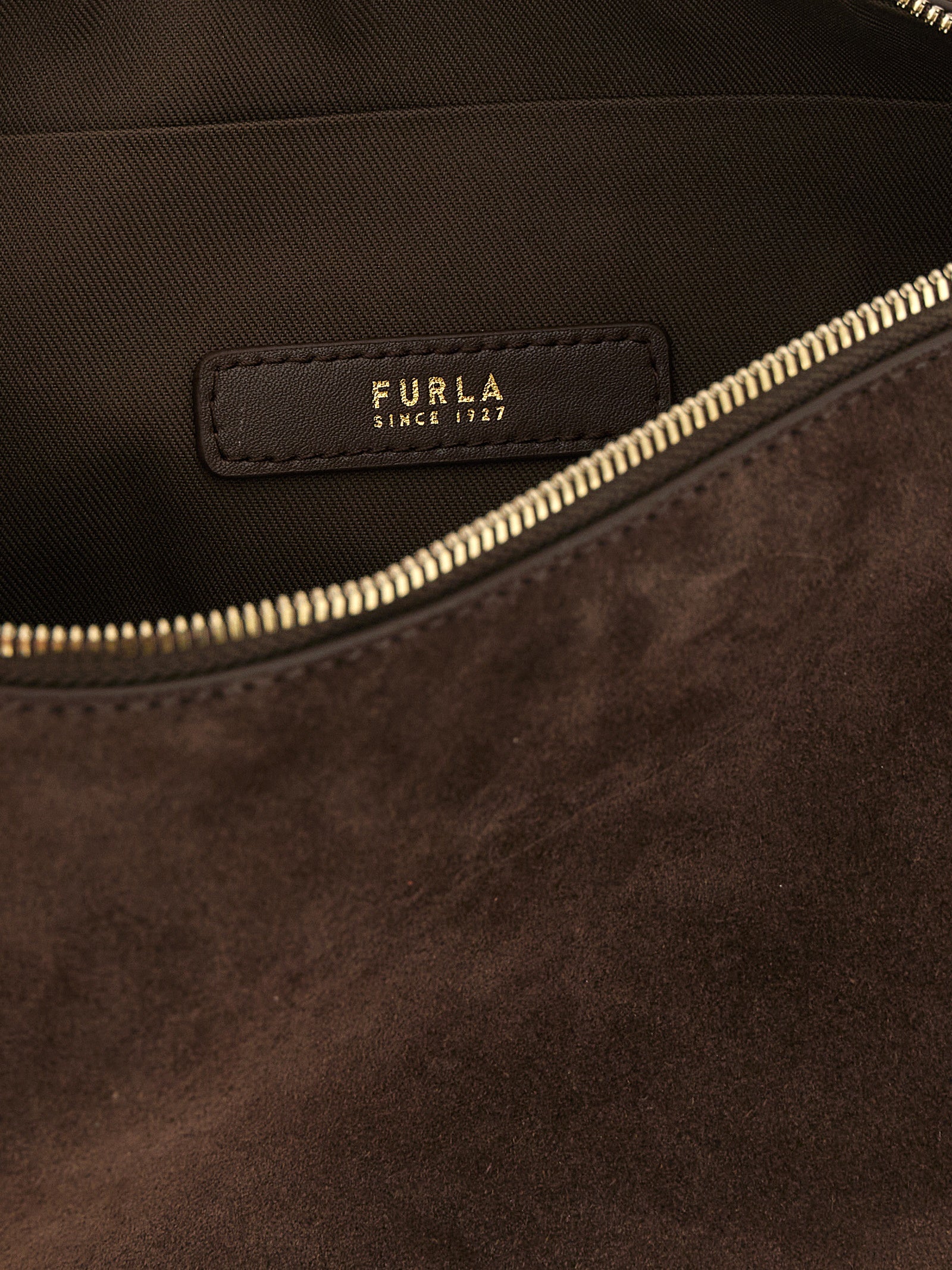 Furla Dark Brown Calfskin Shoulder Bag
