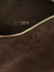Furla Dark Brown Calfskin Shoulder Bag