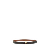 Valentino Garavani Black Lamb Leather Regular Belt