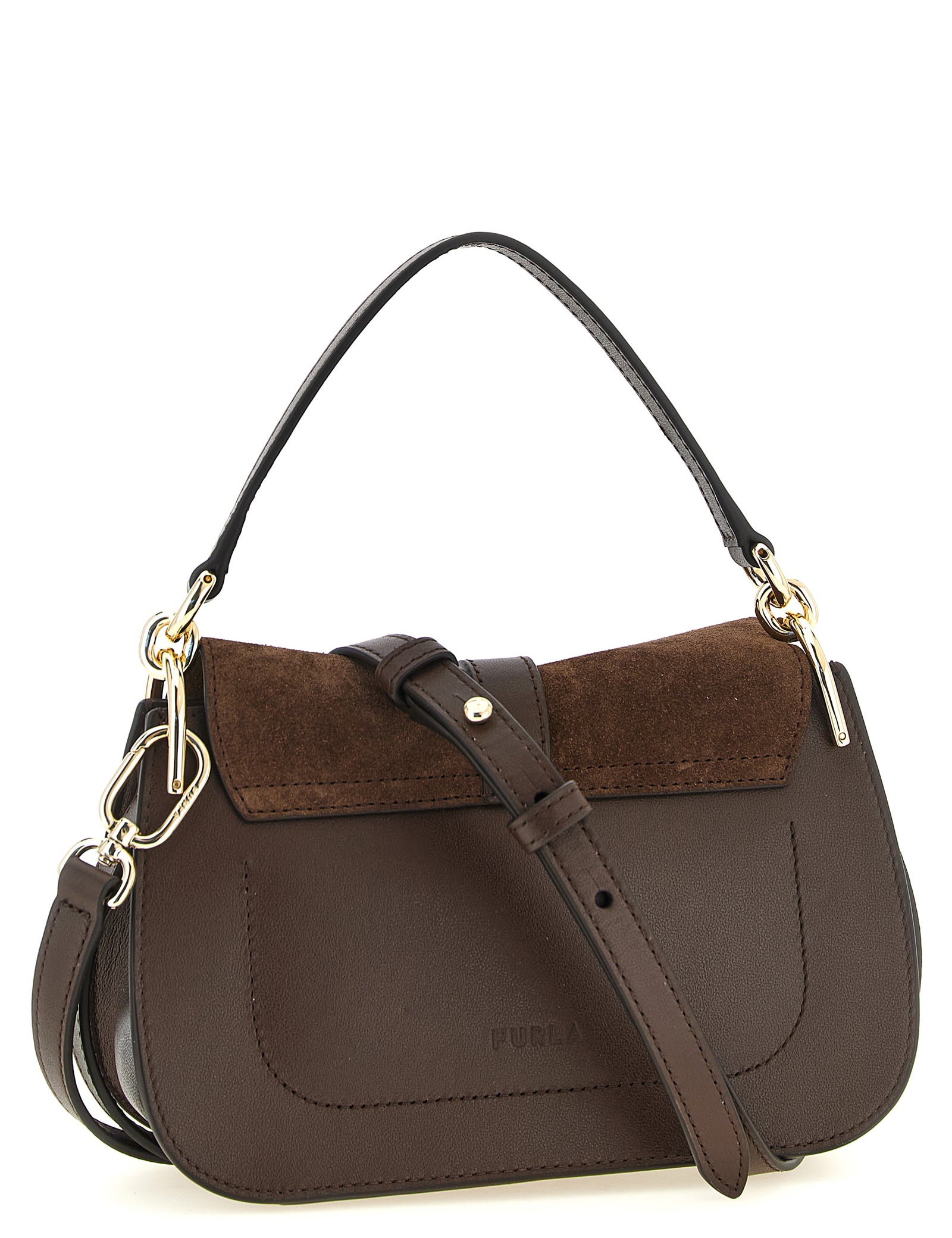 Furla Chocolate Brown Calfskin Mini Handbag