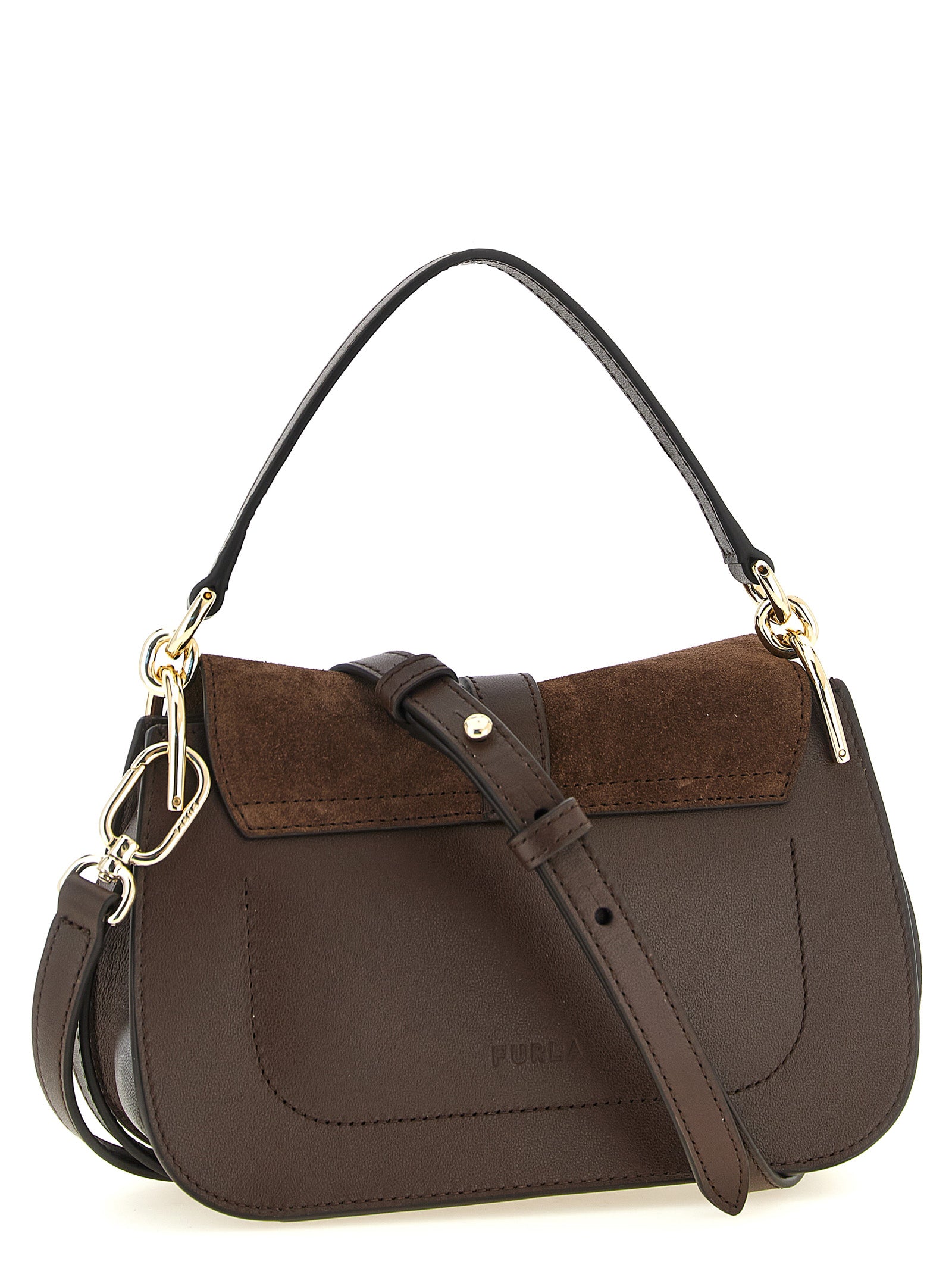 Furla Chocolate Brown Calfskin Mini Handbag