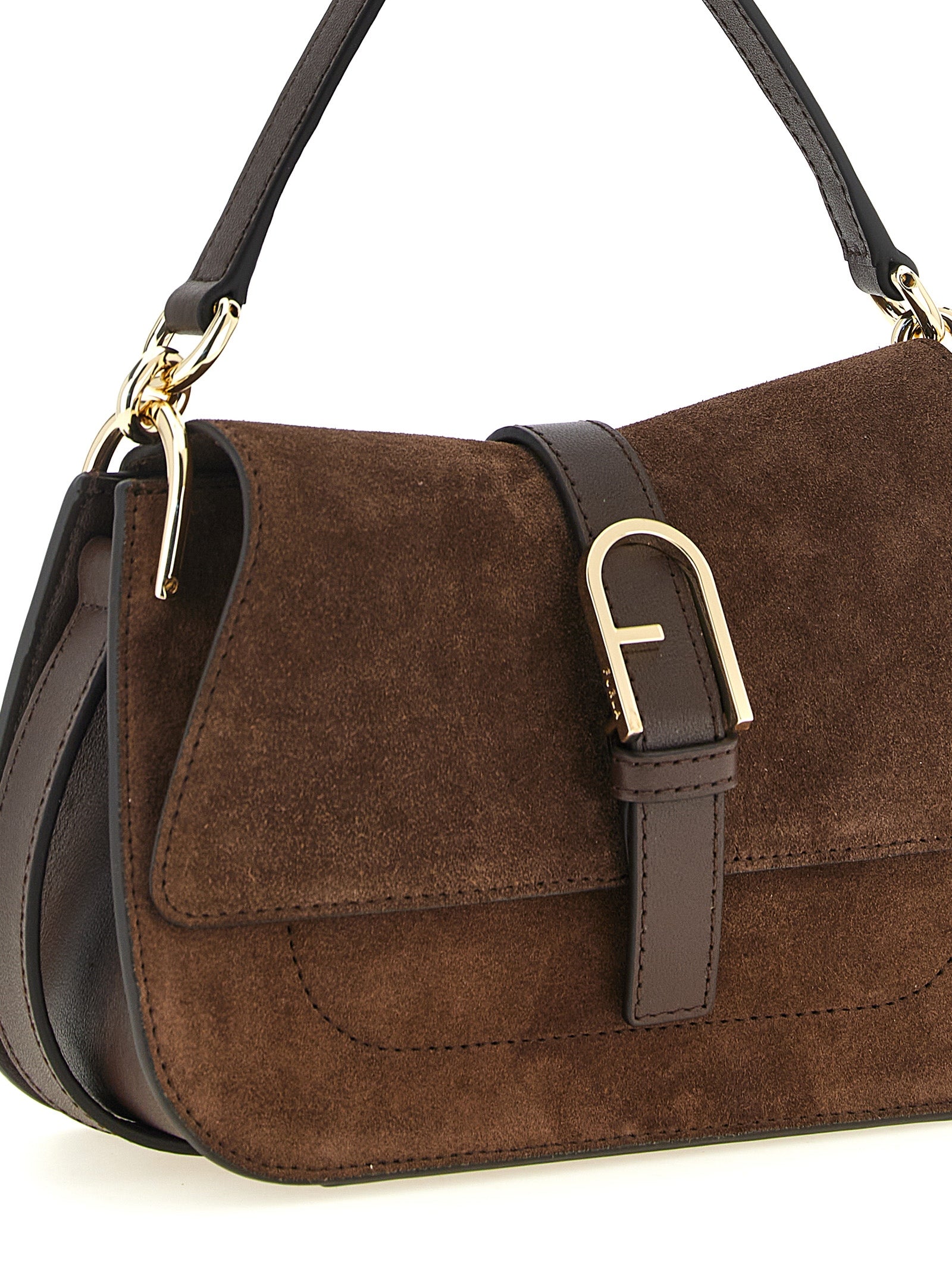 Furla Chocolate Brown Calfskin Mini Handbag