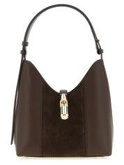 Furla Dark Brown Calfskin Shoulder Bag