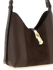 Furla Dark Brown Calfskin Shoulder Bag