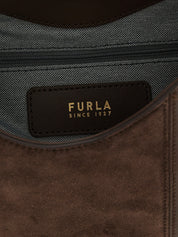 Furla Dark Brown Calfskin Shoulder Bag