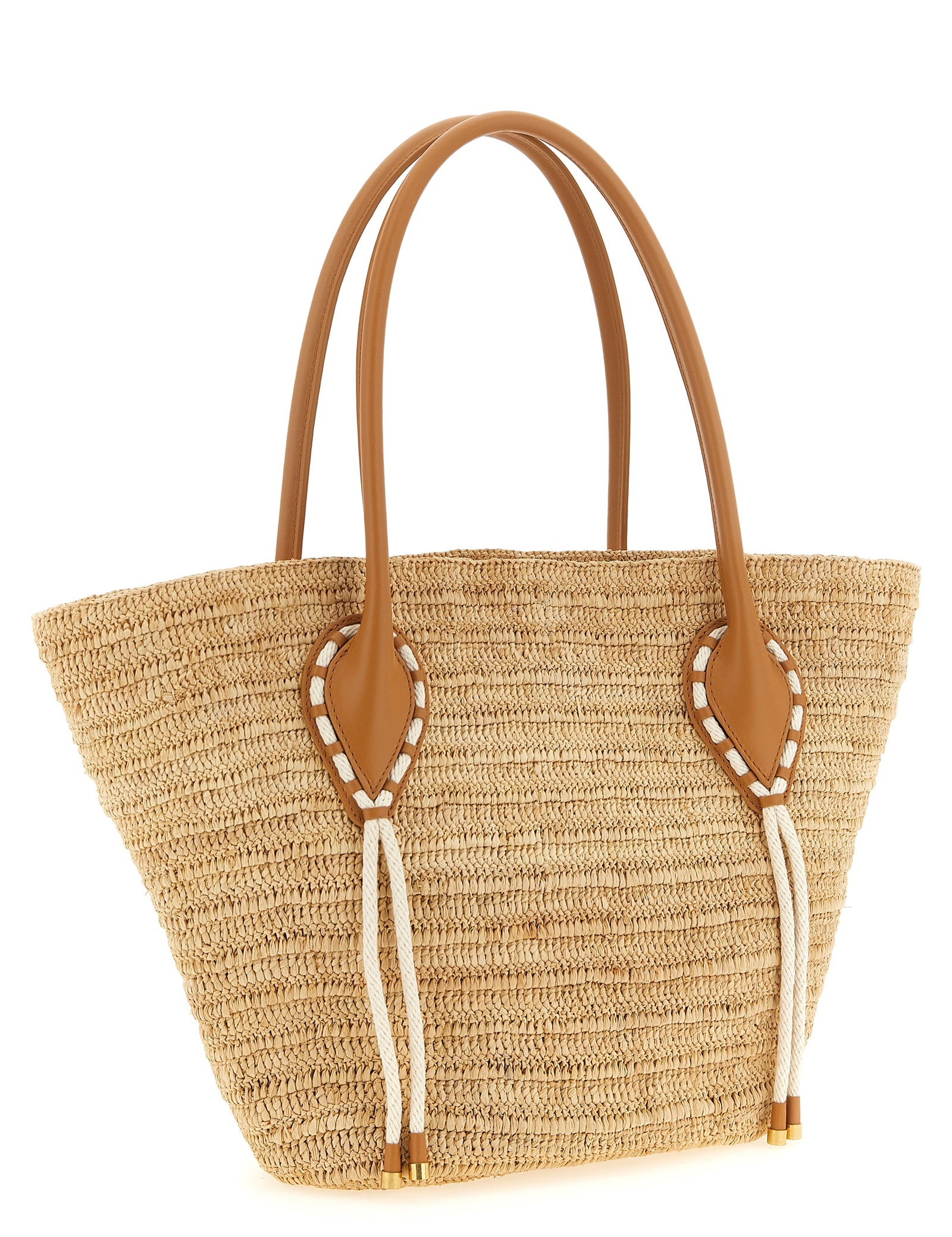 Christian Louboutin Beige Raffia Tote Bag