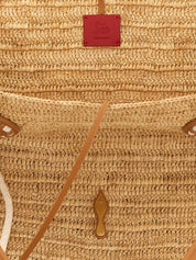 Christian Louboutin Beige Raffia Tote Bag