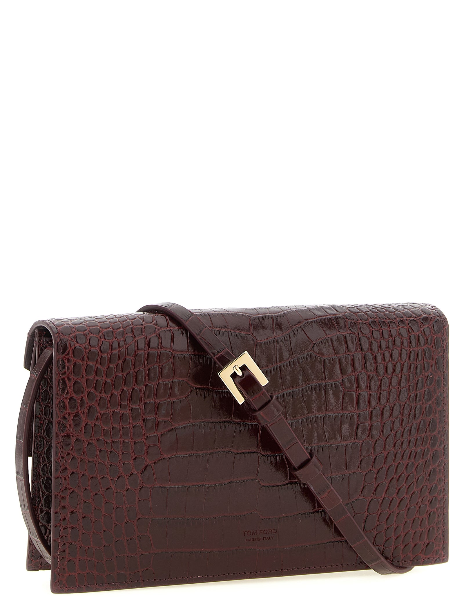 Tom Ford Bordeaux Calfskin Clutch Bag