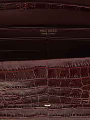 Tom Ford Bordeaux Calfskin Clutch Bag