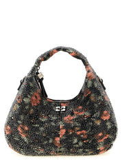 Ganni Multicolor Recycled Cotton Hobo Mini Flowers Bag