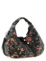 Ganni Multicolor Recycled Cotton Hobo Mini Flowers Bag