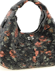Ganni Multicolor Recycled Cotton Hobo Mini Flowers Bag