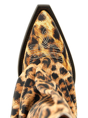 R13 Brown Leopard Print Cowhide Mid Cowboy Boots