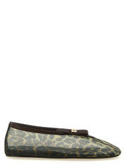 Ganni Brown Nylon Ballet Flats