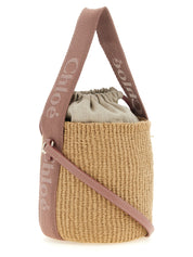 Chloé Beige Paper Small Woody Bucket Bag