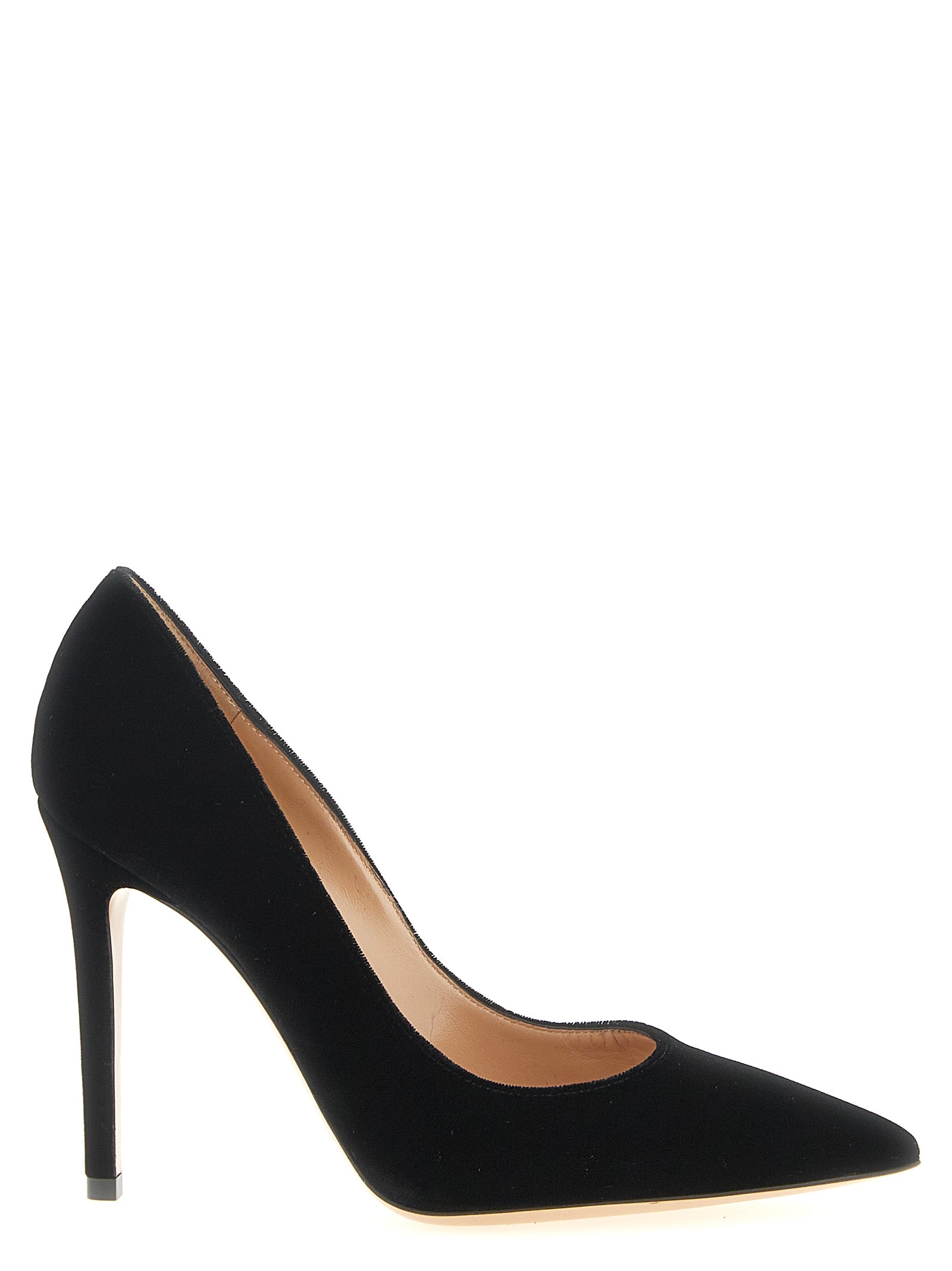 Gianvito Rossi Black Velvet High Heel Pumps