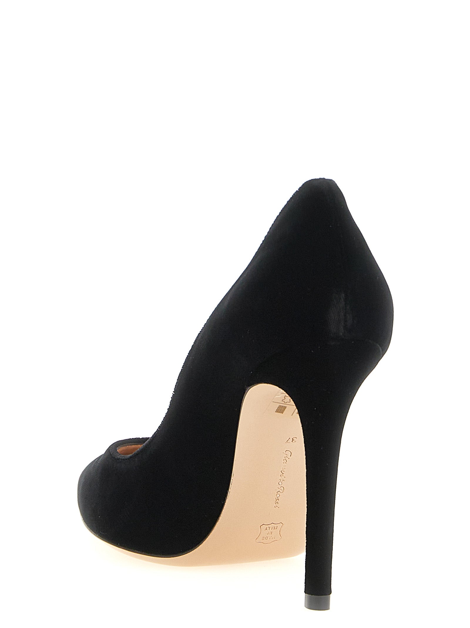 Gianvito Rossi Black Velvet High Heel Pumps