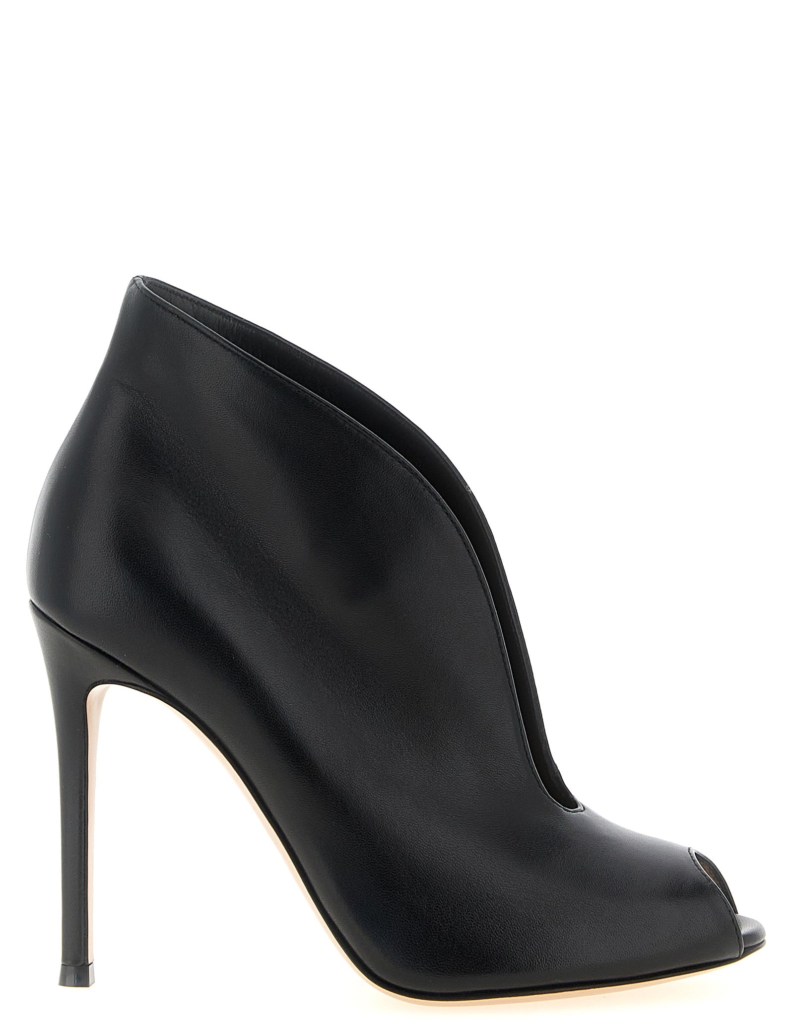 Gianvito Rossi Black Lamb Leather Ankle Boots
