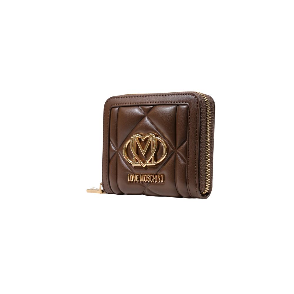 Love Moschino Brown Polyurethane Wallet