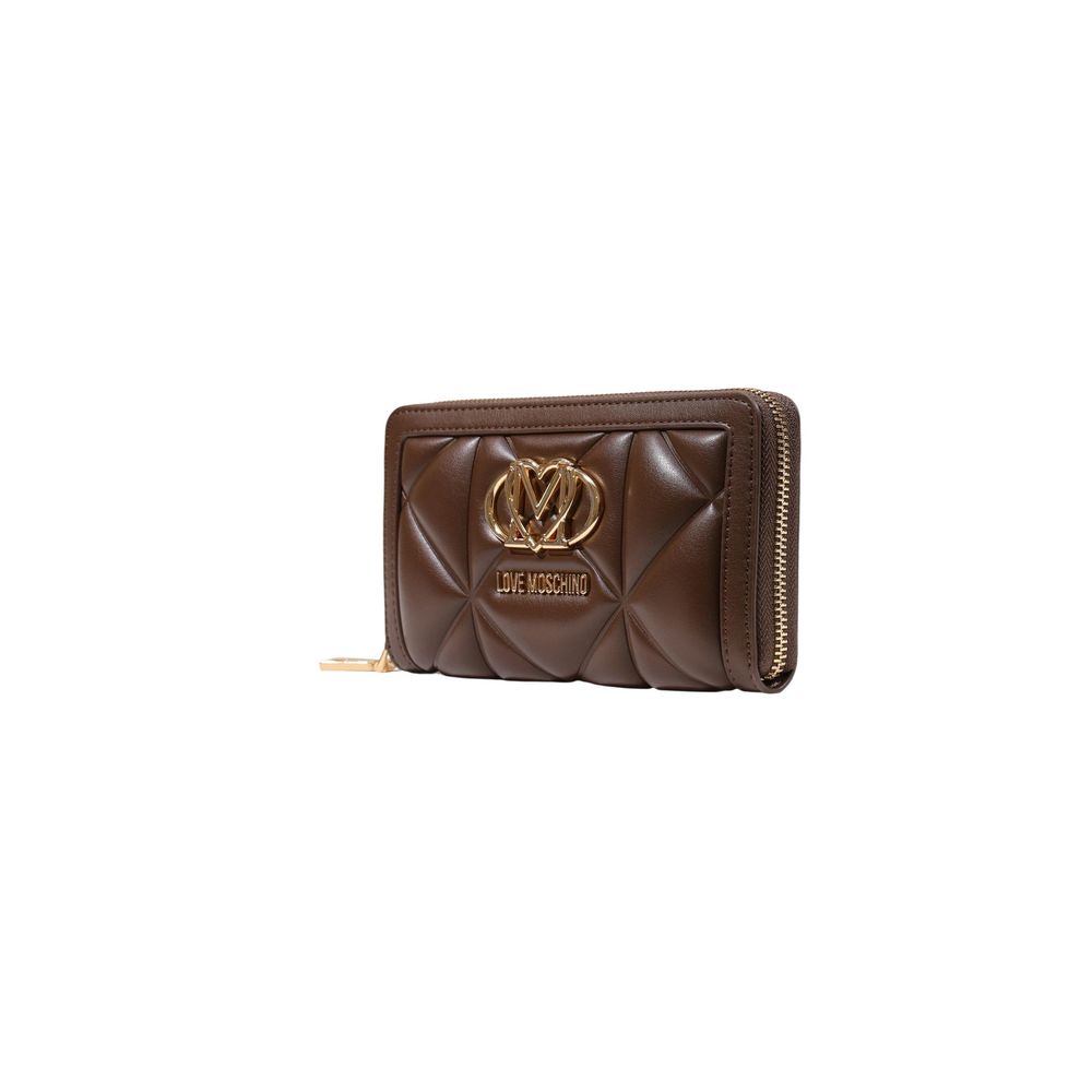 Love Moschino Brown Polyurethane Small Wallet