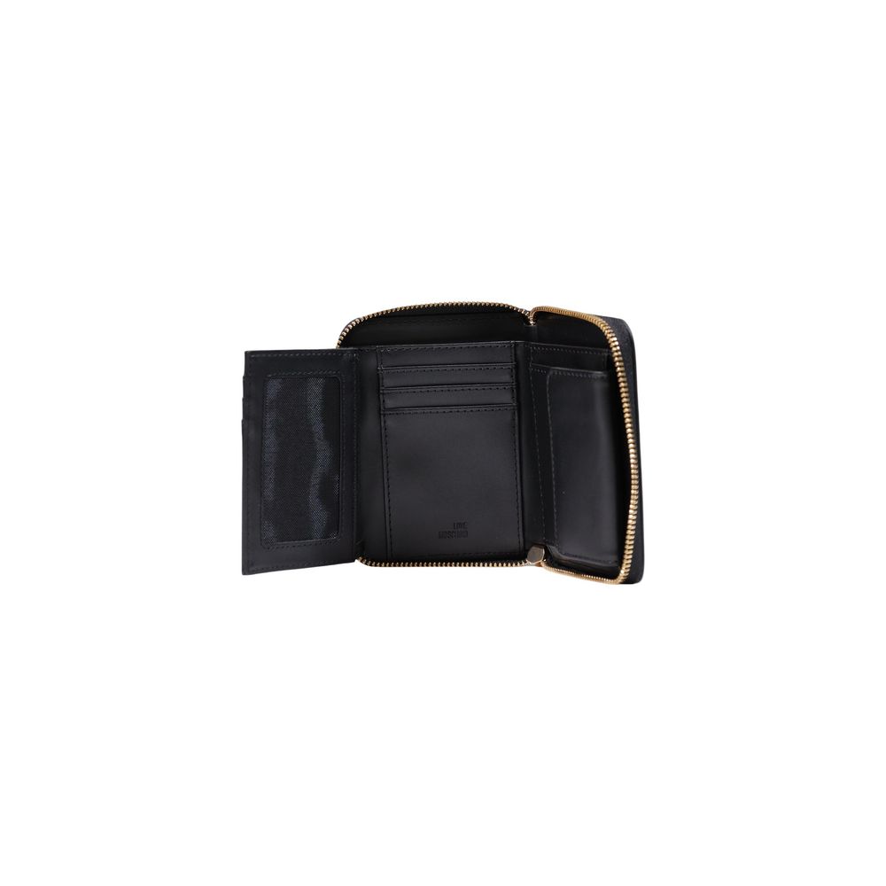 Love Moschino Black Polyurethane Small Wallet