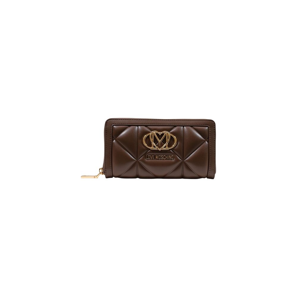 Love Moschino Brown Polyurethane Small Wallet
