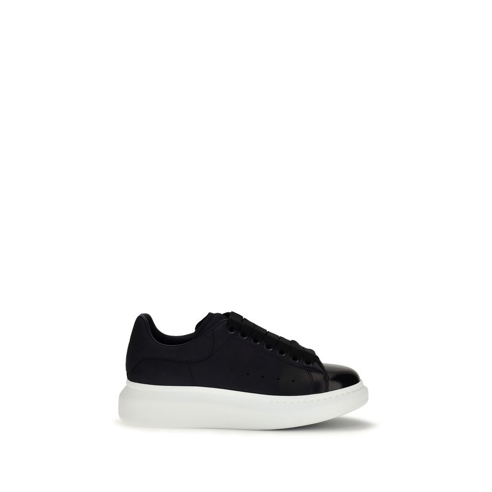 Alexander McQueen Blue Calf Leather Chunky Sneakers