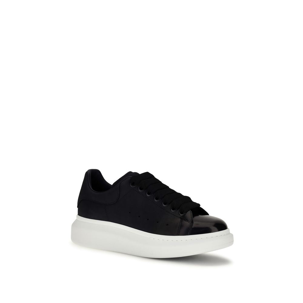 Alexander McQueen Blue Calf Leather Chunky Sneakers