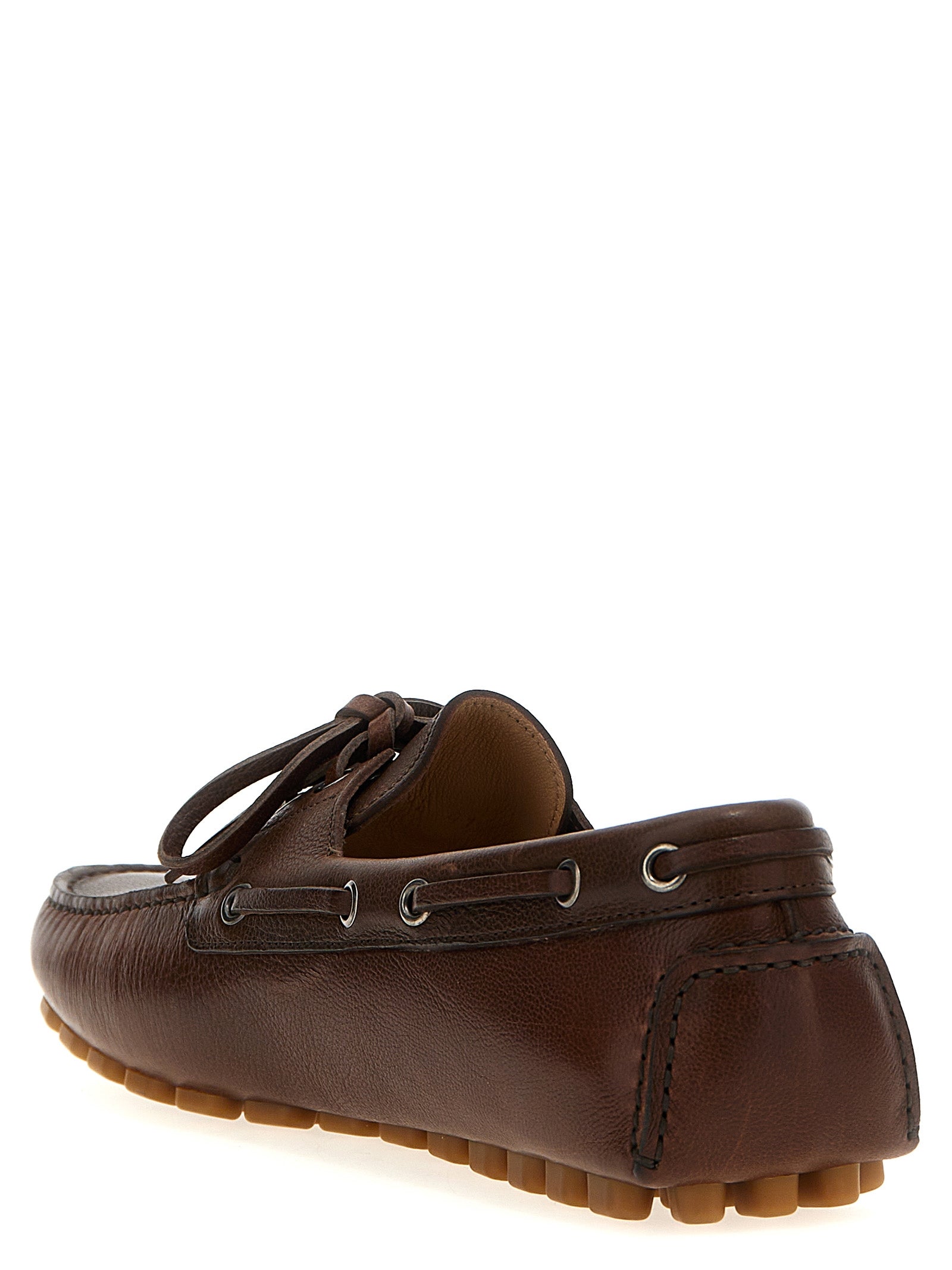 Valentino Garavani Brown Buffalo Leather Loafers
