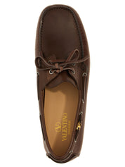 Valentino Garavani Brown Buffalo Leather Loafers