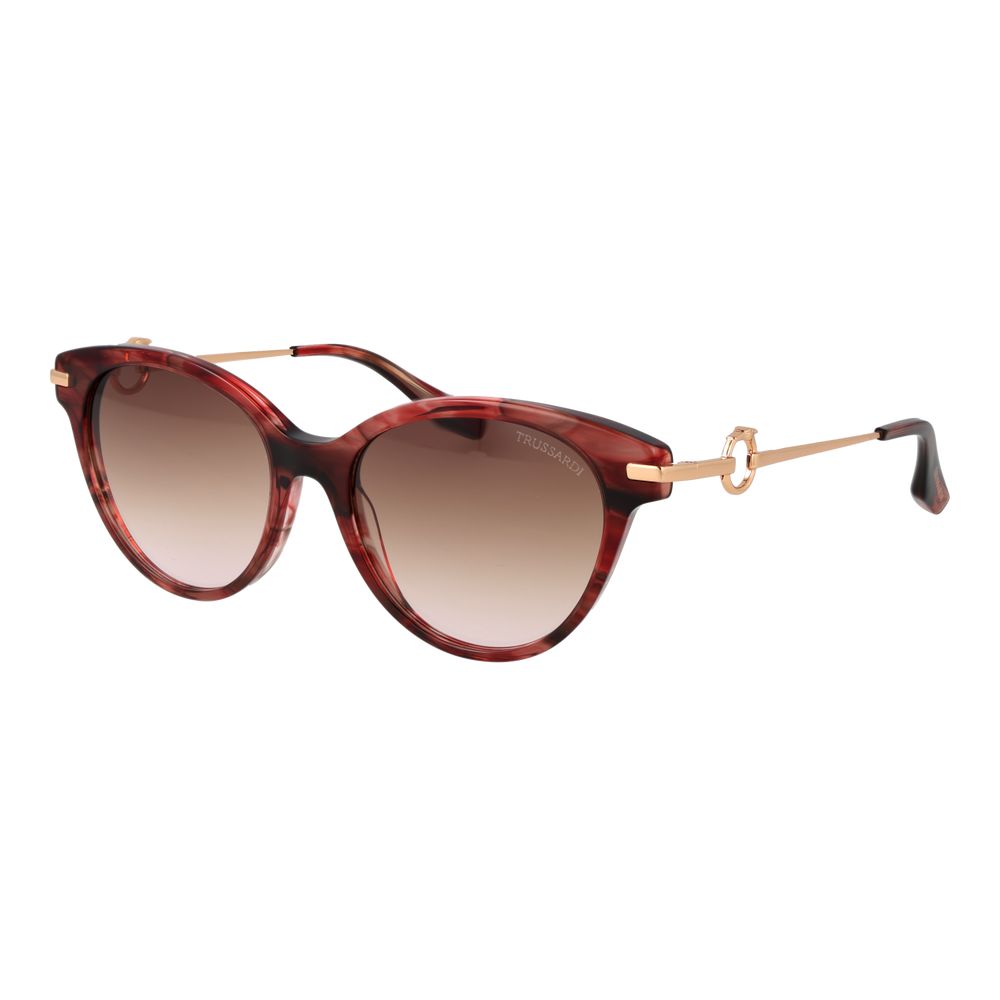 Trussardi Red Acetate Butterfly Sunglasses