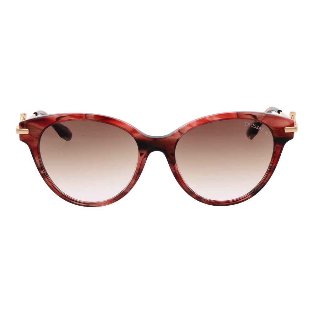 Trussardi Red Acetate Butterfly Sunglasses