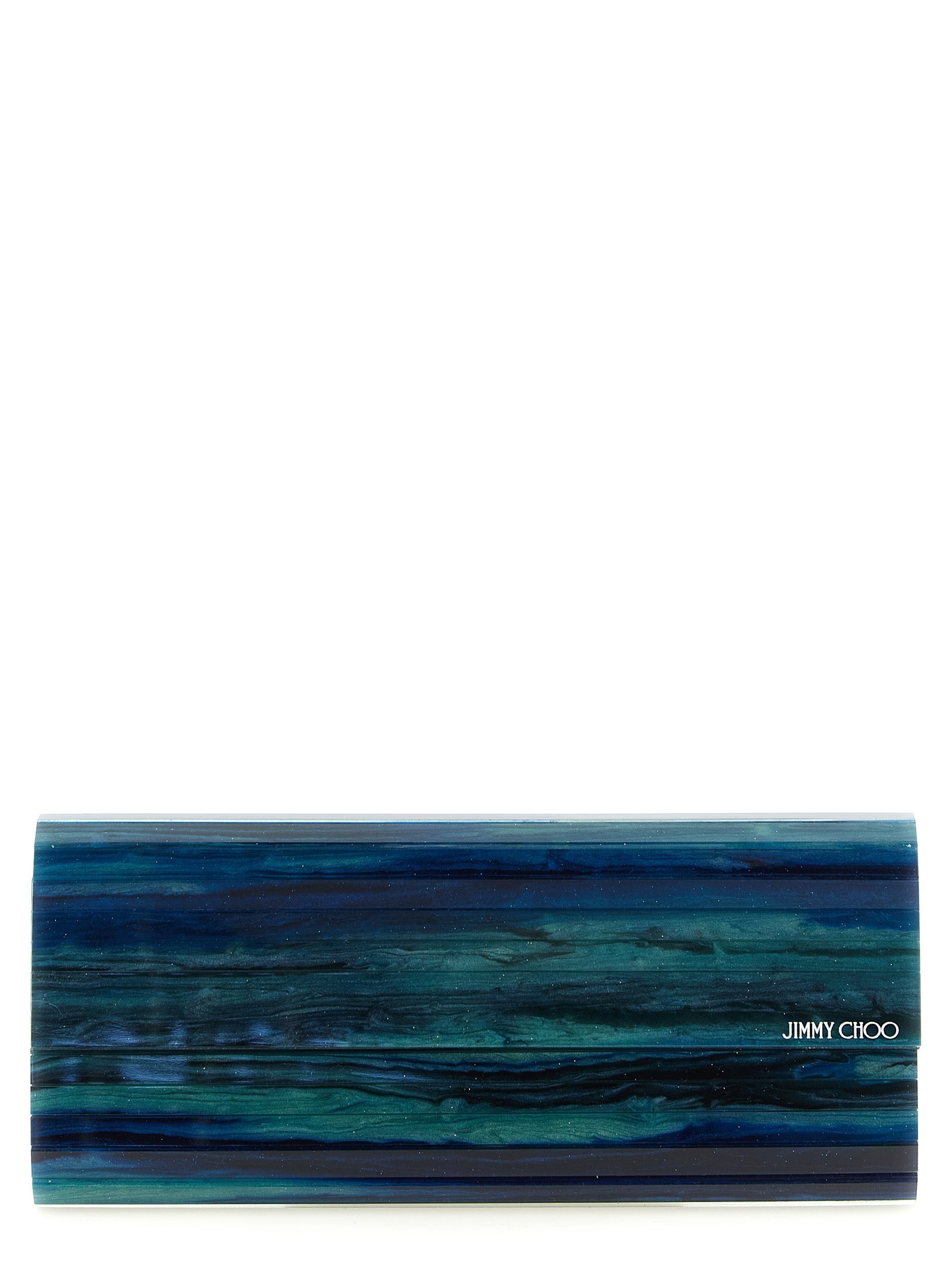 Jimmy Choo Emerald Green Polyester Clutch Bag