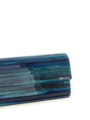 Jimmy Choo Emerald Green Polyester Clutch Bag