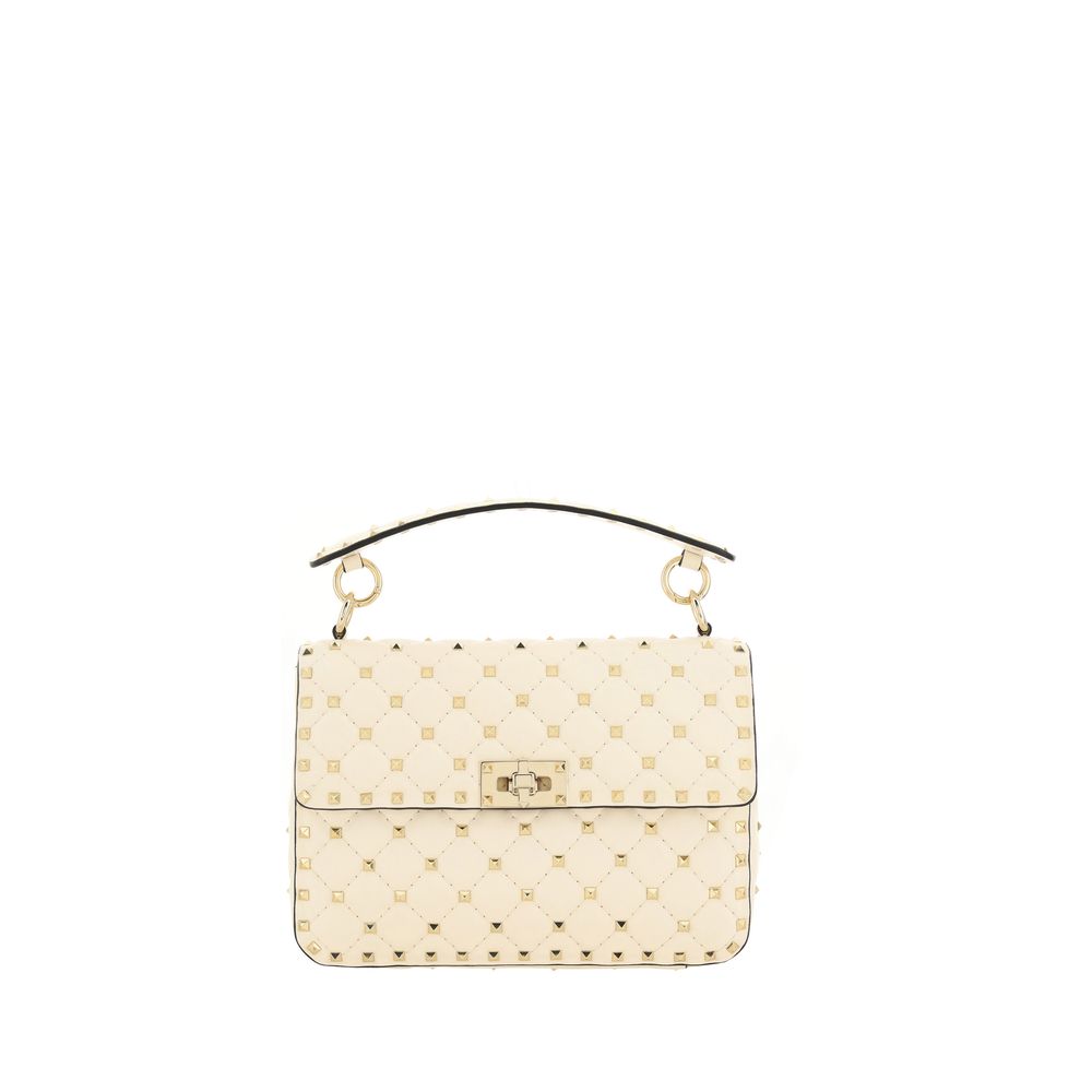 Valentino Garavani Beige Nappa Leather Rockstud Spike Handbag
