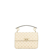 Valentino Garavani Beige Nappa Leather Rockstud Spike Handbag