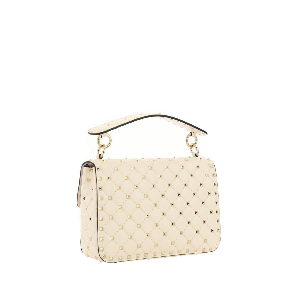 Valentino Garavani Beige Nappa Leather Rockstud Spike Handbag