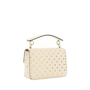 Valentino Garavani Beige Nappa Leather Rockstud Spike Handbag