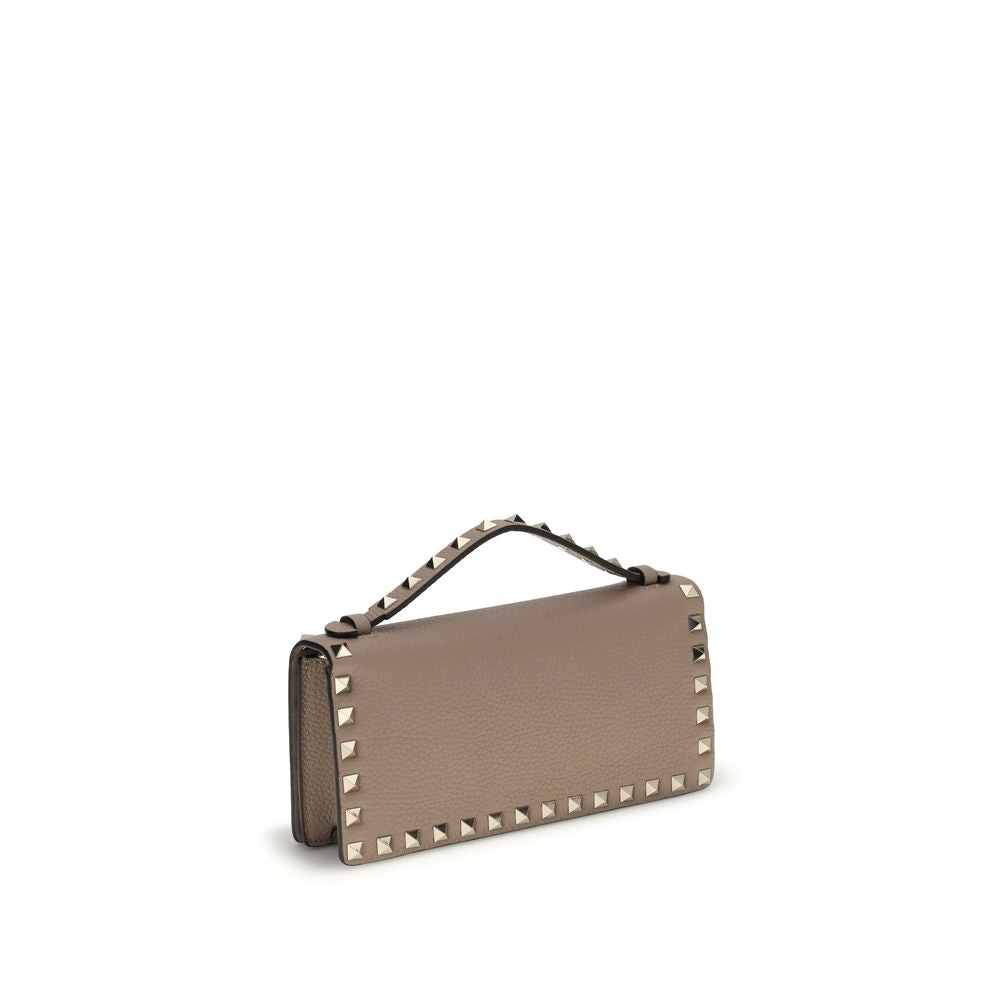 Valentino Garavani Beige Calf Leather Wallet