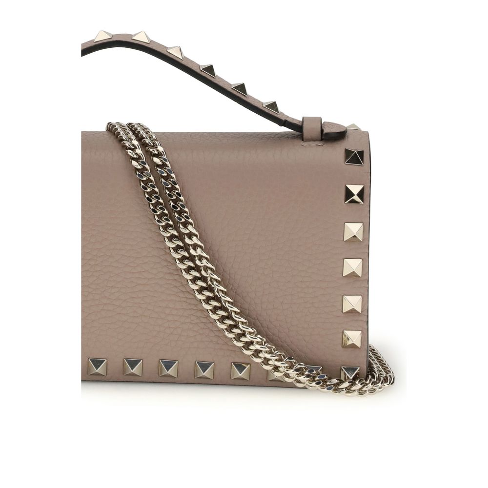 Valentino Garavani Beige Calf Leather Wallet