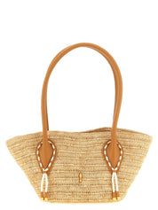 Christian Louboutin Beige Raffia Mini Shopping Bag