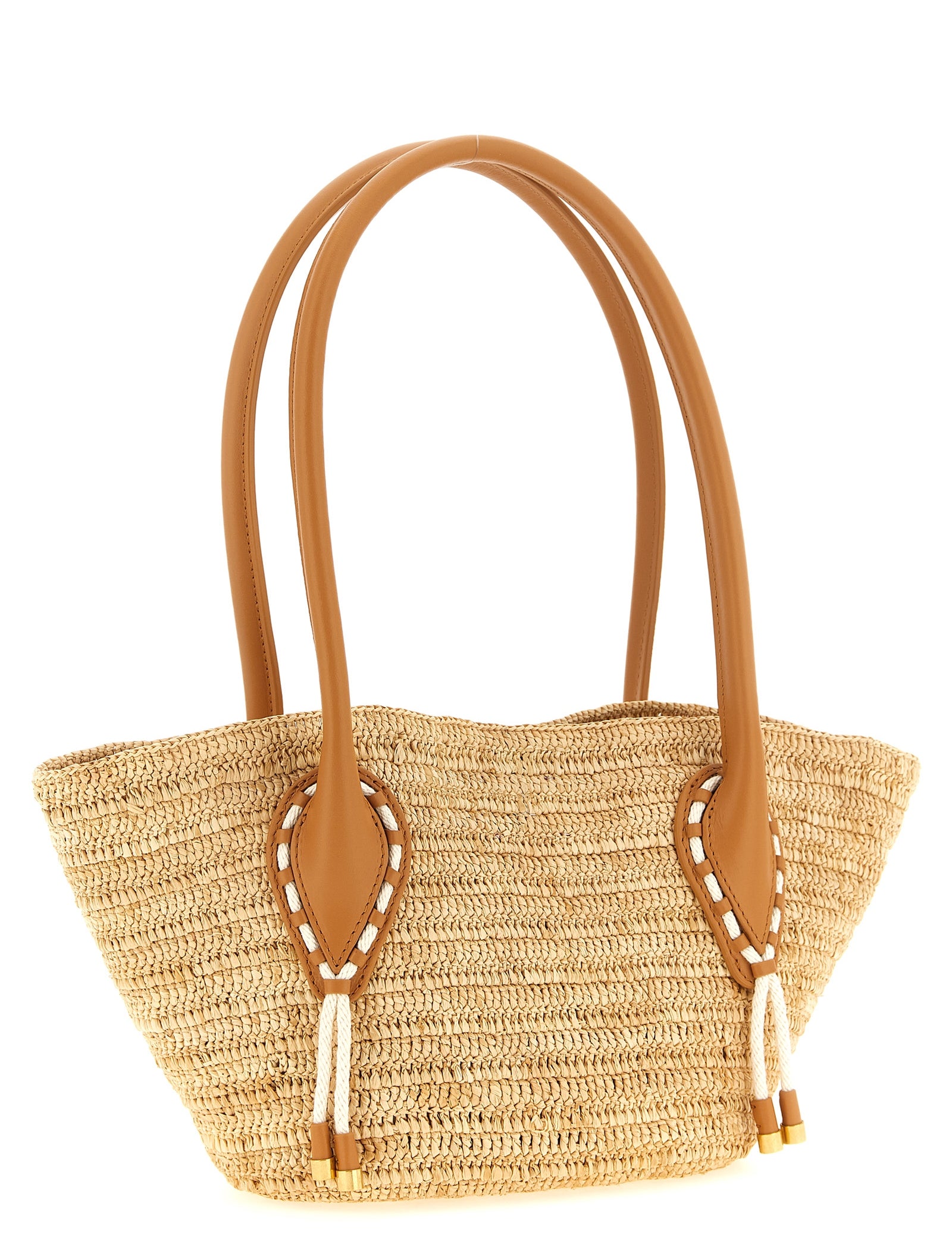 Christian Louboutin Beige Raffia Mini Shopping Bag