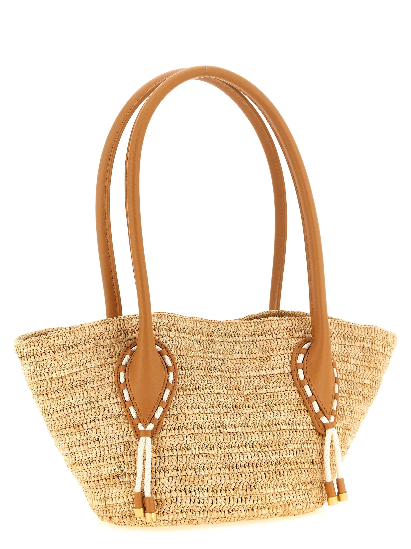 Christian Louboutin Beige Raffia Mini Shopping Bag