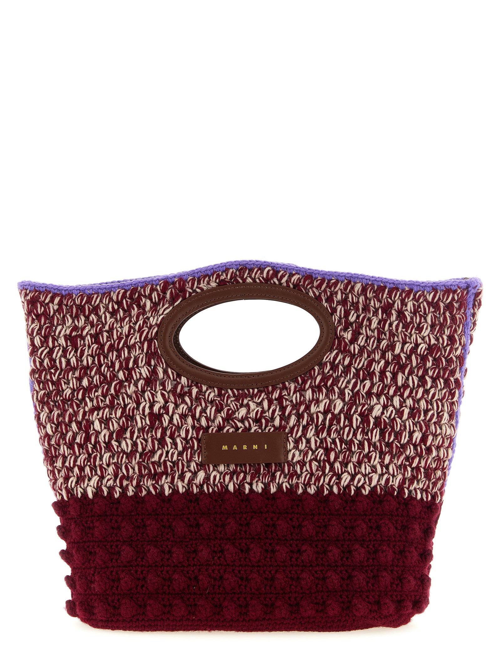 Marni Bordeaux Wool Handbag