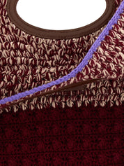 Marni Bordeaux Wool Handbag