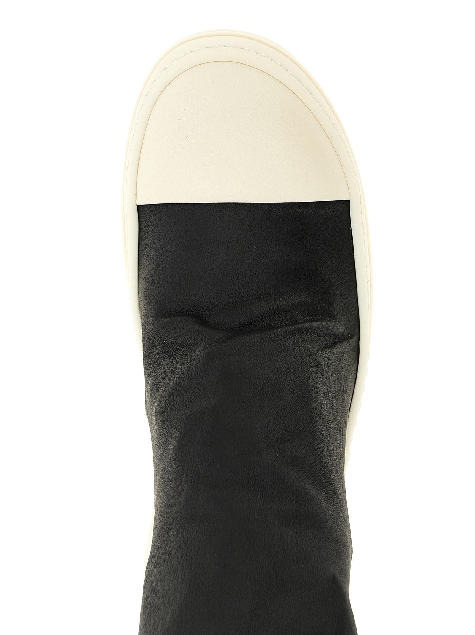 Rick Owens Black Lamb Leather Over The Knee Boots