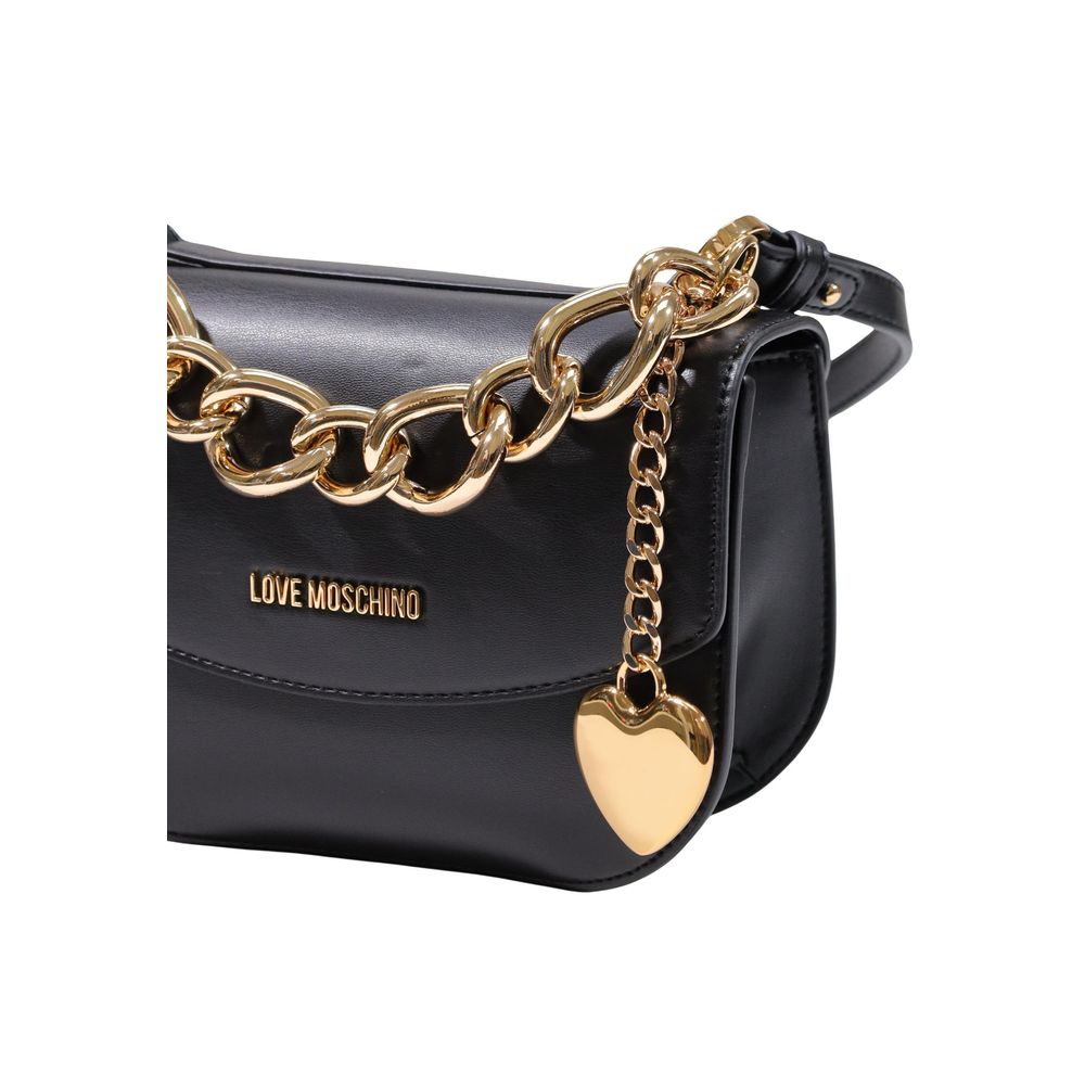 Love Moschino Black Viscose Polyurethane Handbag