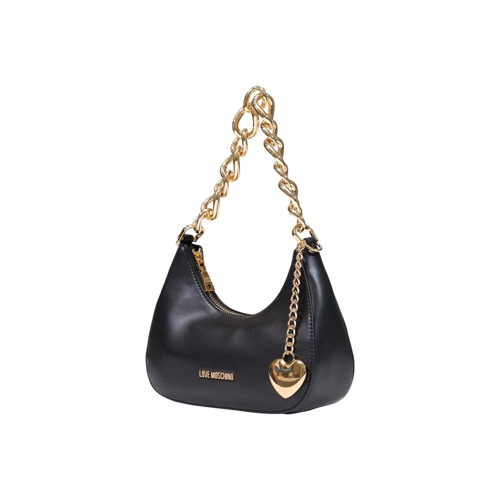 Love Moschino Black Vinyl Handbag