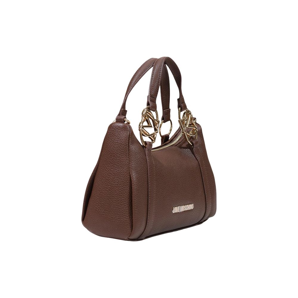 Love Moschino Brown Polyurethane Small Handbag